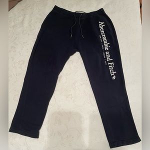 Abercrombie & Fitch Sweatpants - Dark Blue - LARGE